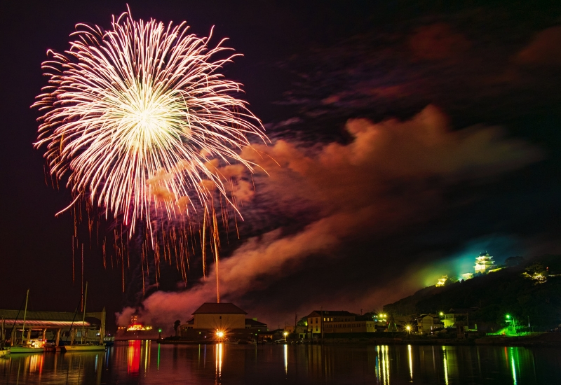 Fireworks over the bay - festivals and events in Rockland Maine